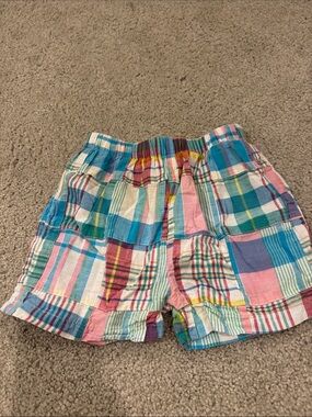 Multicolor Patchwork Plaid Kids Shorts